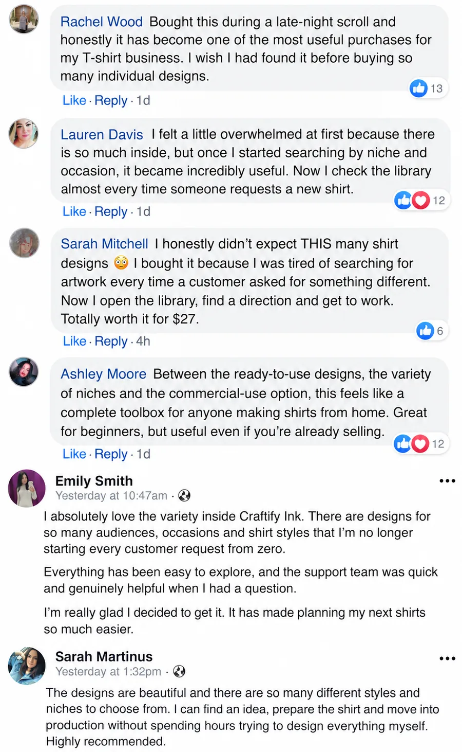 Customer comments about Craftify Ink